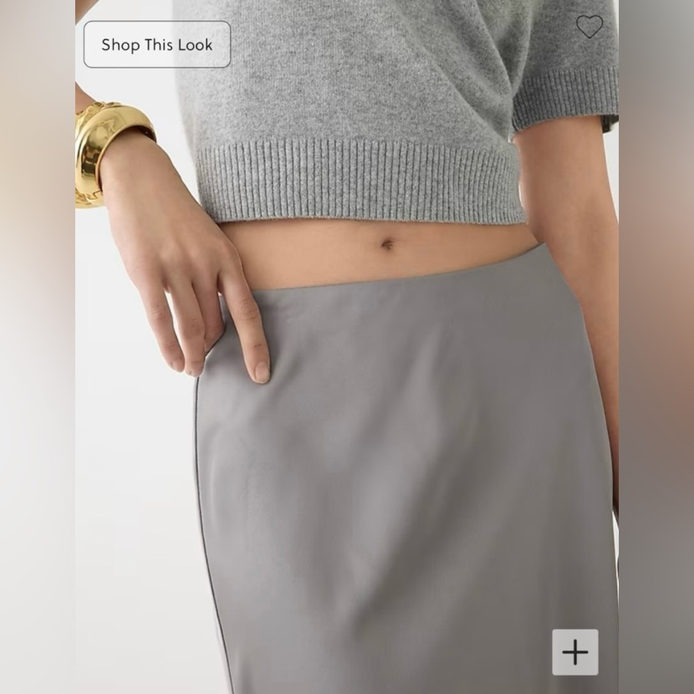 J.Crew Gwyneth slip skirt in vintage dove - Picture 2 of 9